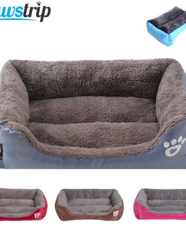 S-3XL 9 Colors Paw Pet Sofa Dog Beds Waterproof Bottom Soft Fleece Warm Cat Bed House Petshop cama perro