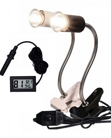 Reptile Lamp Set UVA+UVB 3.0 Lamp Clip-on Bulb Lamp Holder Thermometer Hygrometer Turtle Tortoises Basking Lamp Heat light Kit
