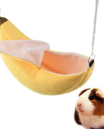 2018 Hamster Hanging House Hammock Cage Sleeping Nest Pet Bed Rat Hamster Toys Cage Swing Pet Banana design Small Animals