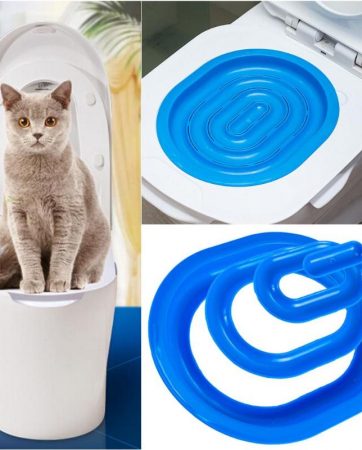 Best Plastic Cat Toilet Training Kit Litter Box Puppy Cat Litter Mat Cat Toilet Trainer Toilet Pet Cleaning Cat Training Produ