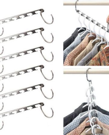 6Pcs/12Pcs/18Pcs Clothes Hanger Holders Save Space Wardrobe Clothing Organizer Racks Hangers for Clothes Home Organizer