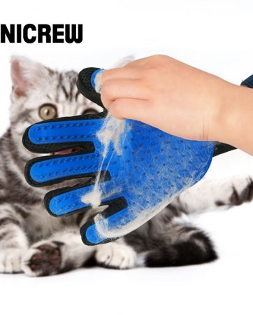 NICREW cat grooming glove for cats wool glove Pet Hair Deshedding Brush Comb Glove For Pet Dog Cleaning Massage Glove For Animal
