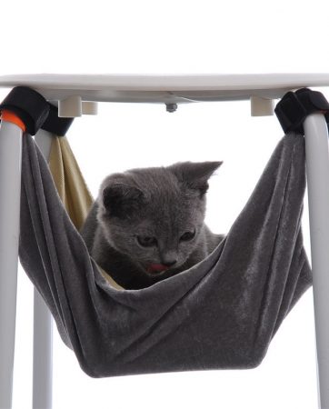 37*37&48*48cm S/M Cat Bed Pet Kitten Cat Hammock Removable Hanging Soft Bed Cages for Chair Kitty Rat Small Pets Swing