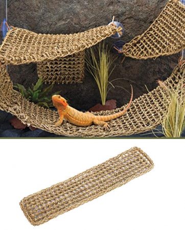 Seaweed Lizard Hammock Swing Pet Lounger Reptile Toy Hanging Bed Mat Small Hermit Crabs Geckos Bed Mats Pet Reptile Accessories