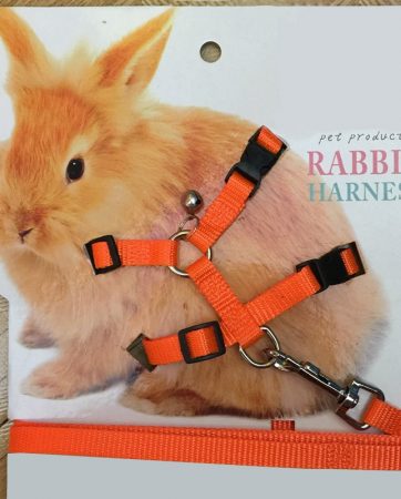 Pet Rabbit Soft Harness Leash Adjustable Bunny Traction Rope for Running Walking E2S