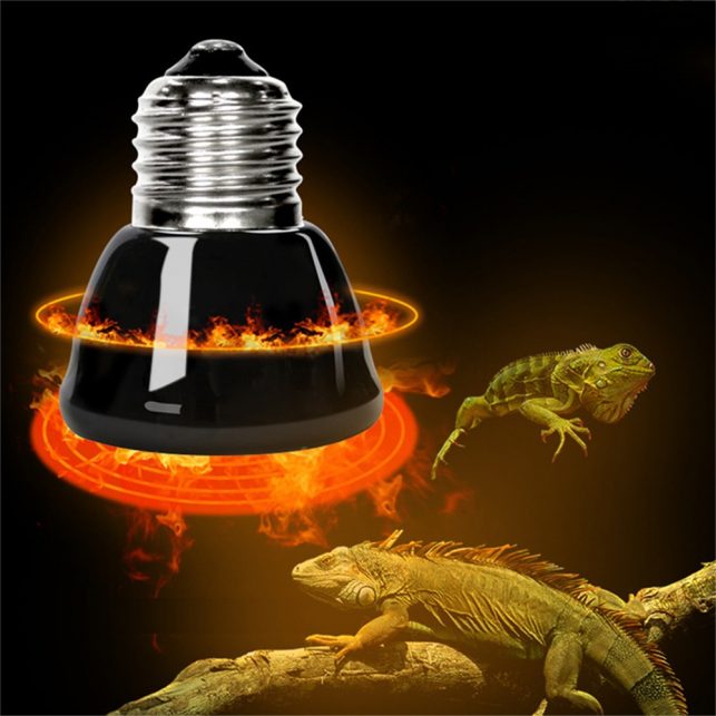 E27 Pet Heating lamp Black Infrared Ceramic Emitter Heat Light Bulb Pet Brooder Chickens Reptile Lamp 25W 50W 75W 100W 220-240V