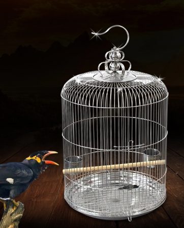 Bird supplies stainless steel round bird cage Starling parrot thrush bird cage ZP01031021