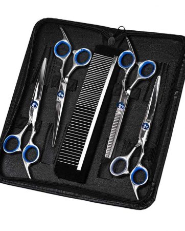 6 inch Pet Grooming Scissors Set Straight Curved Dog Cat Cutting Thinning Shears Kit Tesoura Para Hair Thinning Shears